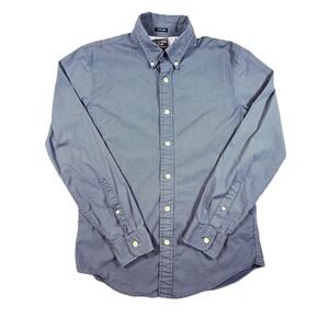 Abercrombie & Fitch Super Slim Blue Geo Button Down Shirt Mens L
